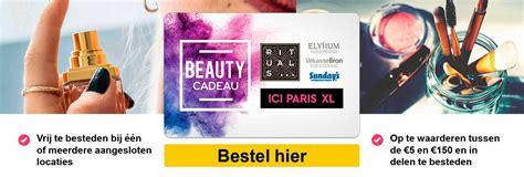 beauty cadeaukaart online besteden.